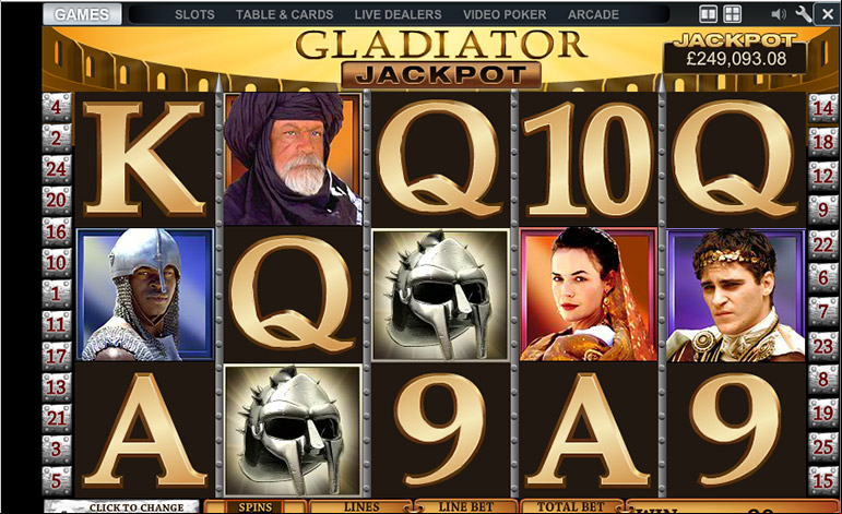 Betfair Gladiator Jackpot Game